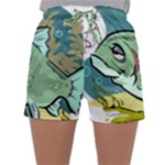 Fish Hook Worm Bait Water Hobby Sleepwear Shorts