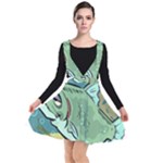 Fish Hook Worm Bait Water Hobby Plunge Pinafore Dress