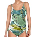 Fish Hook Worm Bait Water Hobby Tankini Set
