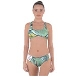 Fish Hook Worm Bait Water Hobby Criss Cross Bikini Set