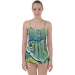 Fish Hook Worm Bait Water Hobby Babydoll Tankini Set