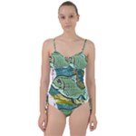 Fish Hook Worm Bait Water Hobby Sweetheart Tankini Set