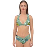 Fish Hook Worm Bait Water Hobby Double Strap Halter Bikini Set