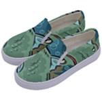 Fish Hook Worm Bait Water Hobby Kids  Canvas Slip Ons