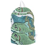Fish Hook Worm Bait Water Hobby Foldable Lightweight Backpack