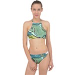 Fish Hook Worm Bait Water Hobby Halter Bikini Set