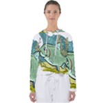 Fish Hook Worm Bait Water Hobby Women s Slouchy Sweat