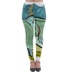 Fish Hook Worm Bait Water Hobby Lightweight Velour Leggings