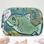 Fish Hook Worm Bait Water Hobby Make Up Pouch (Small)