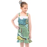 Fish Hook Worm Bait Water Hobby Kids  Overall Dress