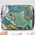 Fish Hook Worm Bait Water Hobby Make Up Pouch (Large)
