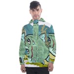 Fish Hook Worm Bait Water Hobby Men s Front Pocket Pullover Windbreaker