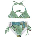Fish Hook Worm Bait Water Hobby Kids  Classic Bikini Set