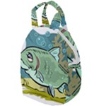 Fish Hook Worm Bait Water Hobby Travel Backpack