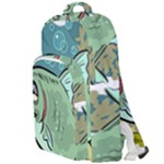 Fish Hook Worm Bait Water Hobby Double Compartment Backpack