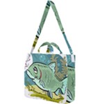Fish Hook Worm Bait Water Hobby Square Shoulder Tote Bag