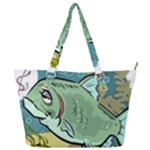 Fish Hook Worm Bait Water Hobby Full Print Shoulder Bag