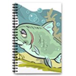 Fish Hook Worm Bait Water Hobby 5.5  x 8.5  Notebook