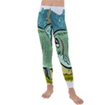 Fish Hook Worm Bait Water Hobby Kids  Lightweight Velour Leggings