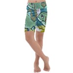 Fish Hook Worm Bait Water Hobby Kids  Lightweight Velour Cropped Yoga Leggings