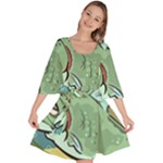 Fish Hook Worm Bait Water Hobby Velour Kimono Dress