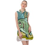 Fish Hook Worm Bait Water Hobby Sleeveless Shirt Dress