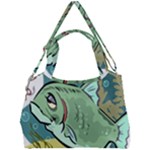 Fish Hook Worm Bait Water Hobby Double Compartment Shoulder Bag