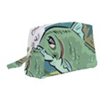 Fish Hook Worm Bait Water Hobby Wristlet Pouch Bag (Medium)