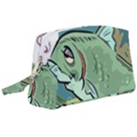 Fish Hook Worm Bait Water Hobby Wristlet Pouch Bag (Large)