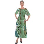 Fish Hook Worm Bait Water Hobby Shoulder Straps Boho Maxi Dress 