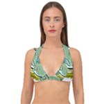 Fish Hook Worm Bait Water Hobby Double Strap Halter Bikini Top