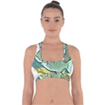 Fish Hook Worm Bait Water Hobby Cross Back Hipster Bikini Top 