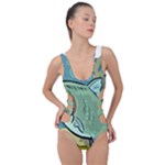 Fish Hook Worm Bait Water Hobby Side Cut Out Swimsuit