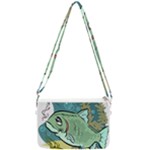 Fish Hook Worm Bait Water Hobby Double Gusset Crossbody Bag