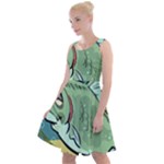 Fish Hook Worm Bait Water Hobby Knee Length Skater Dress