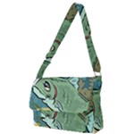 Fish Hook Worm Bait Water Hobby Full Print Messenger Bag (L)