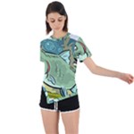 Fish Hook Worm Bait Water Hobby Asymmetrical Short Sleeve Sports T-Shirt