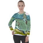 Fish Hook Worm Bait Water Hobby Women s Long Sleeve Raglan T-Shirt