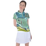 Fish Hook Worm Bait Water Hobby Women s Polo T-Shirt