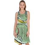 Fish Hook Worm Bait Water Hobby Knee Length Skater Dress With Pockets