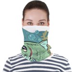 Fish Hook Worm Bait Water Hobby Face Seamless Bandana (Adult)