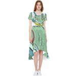 Fish Hook Worm Bait Water Hobby High Low Boho Dress