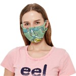 Fish Hook Worm Bait Water Hobby Crease Cloth Face Mask (Adult)