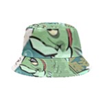 Fish Hook Worm Bait Water Hobby Inside Out Bucket Hat