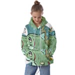 Fish Hook Worm Bait Water Hobby Kids  Oversized Hoodie
