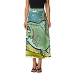 Fish Hook Worm Bait Water Hobby Classic Midi Chiffon Skirt