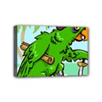 Parrot Hat Cartoon Captain Mini Canvas 6  x 4  (Stretched)