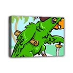 Parrot Hat Cartoon Captain Mini Canvas 7  x 5  (Stretched)