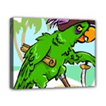 Parrot Hat Cartoon Captain Canvas 10  x 8  (Stretched)