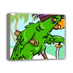 Parrot Hat Cartoon Captain Deluxe Canvas 14  x 11  (Stretched)